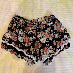 paper heart - lightweight flowy flower shorts